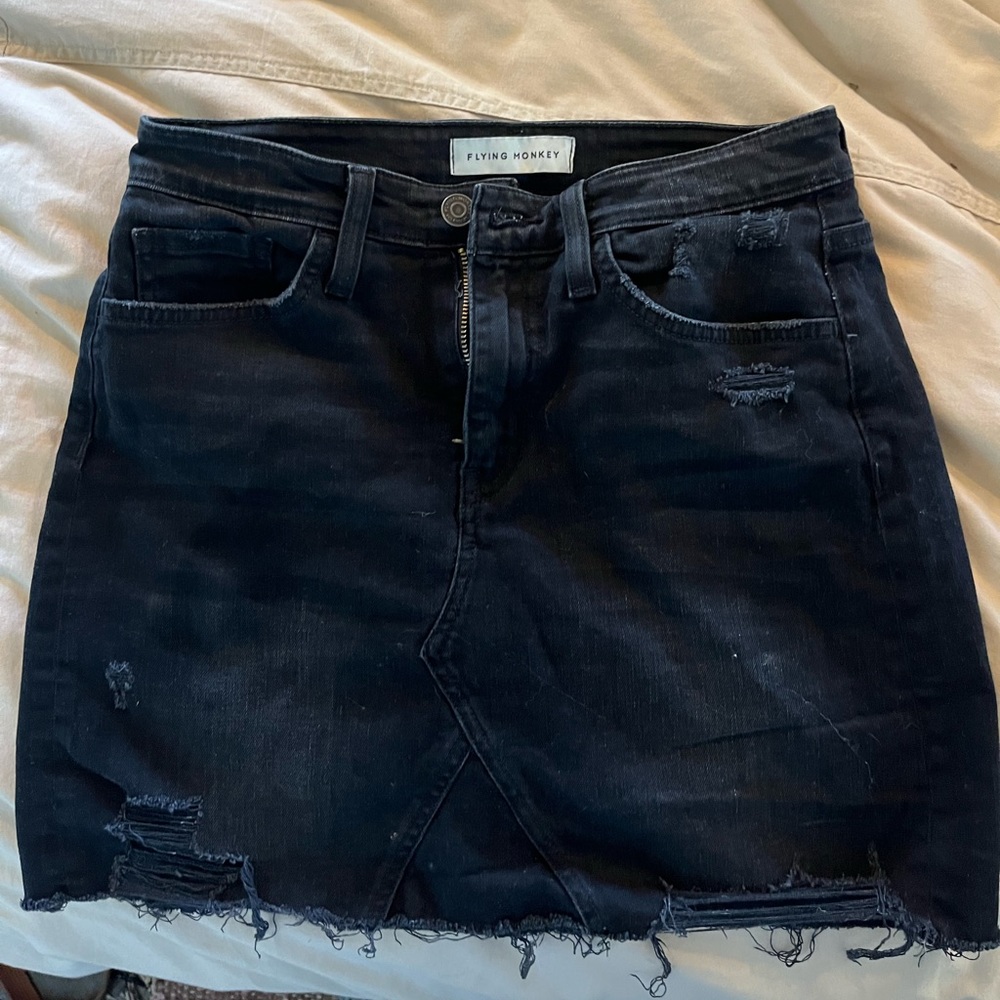 Black mini skirt